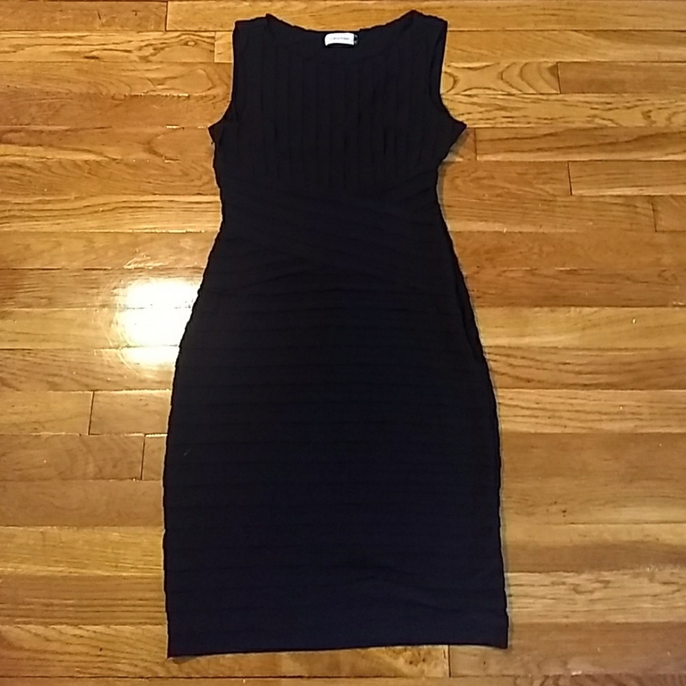 Calvin Klein black bandage style dress size 6